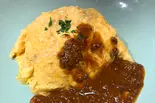 【自家製ミートソース添え】ミニふわとろオムライス ～Mini omelet rice with meat sauce～（オムライスとフレンチトーストの店 たまごの島）