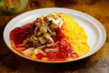 トマトチーズオムライス＆ミニサラダ  Tomato sauce Cheese Omelette Rice ＆ mini salad（【カラダが喜ぶオムライスCafe】Egg House～出屋敷店～）