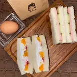 2種サンド(フルーツ＆ハム)のモーニングセット(ドリップバッグ珈琲付)（喫茶館プロコップ）