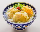 プリプリ海老わんたんのおかゆ（店内炊き上げ おかゆ専門店 粥餐庁(かゆさんちん) KITTE博多店）