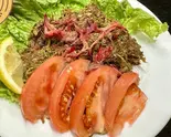 焼きヤギとお茶葉っぱおろし(アウンミャンマーレストラン)