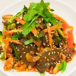 四川ハチノス、牛肉、四川風和え(夫妻肺片)（友誼食府）