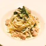 鶏とほうれん草のクリームパスタ（POOL SEPT.）