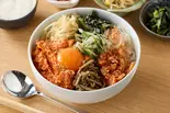 【旨辛】海鮮ネギトロユッケのビビンバボウル Negitoro Yukhoe Bibimbap Bowl（【十八穀米＆美食美人】どんぶりde健康ごはん 幡ヶ谷店）