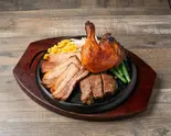メガプレート 肉盛合わせ3種 (ランプステーキ、ローストポーク、チキンガレット)(筋肉貯金1号)