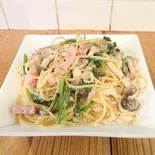 クリームパスタ（中洲バーガー(中洲ホルモンセンター)）
