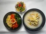 韓国やさしい3種セット 新鮮サラダ+ミニビビンバ+干しタラスープ（Welcome Ikemen）