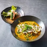 カレー麺+生春巻きセット Curry noodles（カレー麺 実之和 伊勢佐木町店）