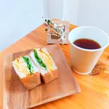 米粉食パンのハムたまごサンド（shaleamie）