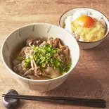 肉吸いお肉90gとTKG(卵かけご飯)定食（大阪名物！肉吸い「千日屋」 三宮南店）
