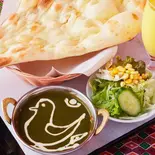 ほうれん草ポークカレーセット Saag Pork curry set（ASIAN KITCHEN FINE）