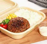 肉汁あふれる贅沢ハンバーグ<濃厚とろ〜りチーズ>（名古屋飯 丼＆ハンバーグ専門店 躍郎喜(おどろき)）