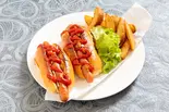 ツインホットドッグ＆ポテトセット（Be-yan）