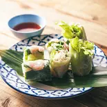 エビの生春巻き Raw spring rolls of shrimp（タイ屋台 999 梅田店）