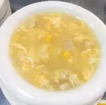 チキンコーンスープ(大) Chicken Corn Soup (Large)（カラチの空）