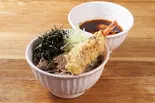 エビ天鶏そば(なぜ蕎麦にラー油を入れるのか。渋谷店)