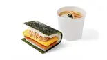 【お得】ミニ沖縄そばスタンダードセット「Mini Okinawa sobs  Stan dard Set」（ポーたま 博多マルイ店 【沖縄発ポーク卵おにぎり専門店】）