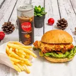 キンボシバーガー(レッド)セット（バーガーキンボシお花茶屋店）