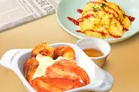 【炙りチーズベーコン】フレンチトースト＆ミニふわとろオムライス～Cheese＆bacon French toast with Mini omelet rice～（オムライスとフレンチトーストの店 たまごの島）