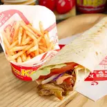 ⑨大人気！満足ロールケバブチキン+ポテトセット Satisfying Roll Kebab Chicken+Potato Set（メガケバブ名大店）