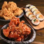 ヤンニョム&フライドチキン(骨なし)12個 +ブルゴギのり巻き+コーラ付き(韓国料理 トンマッコル 上野店)