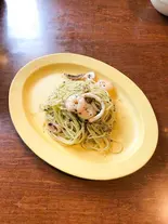 バジルとシーフードのパスタ（cafe Escape）