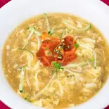 酸っぱくて辛い五目スープ（中国料理 竹園 百年橋店）