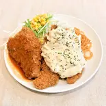 とんかつ＆タルタルささみカツセット（洋食 夢たまご）