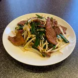 韮菜炒猪肝(レバニラ炒め)(神保町 餃子小龍包)