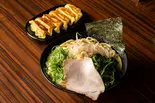 野菜3点盛ラーメン 背脂生姜餃子セット（百麺 中目黒店）