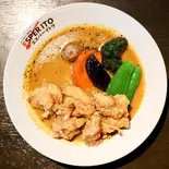 北22条店限定手仕込みもも肉ザンギカリー(札幌スープカレー専門店 エスパーイトウ 北22条店)