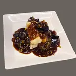 長芋となすのマーボー風味 Crispy Yam and Eggplant in Mapo-Style Sauce(中国料理 みんらく)