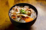 きのこ豚汁Mushroom Pork miso soup（【おにぎりと豚汁】明治屋～南阿佐ヶ谷店～）