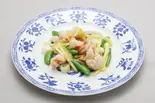 時蔬炒蝦仁-海老と季節野菜の塩味炒め（中國菜 老四川 飄香 飄香小院(六本木店)）