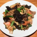 豚肉と玉子のきくらげ炒め(長春飯店)