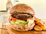 ベーコンバーガー(フライドポテト付)（Blue Green BURGER 市川店）