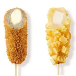韓国式チーズホットドッグ ポテトレーラ、モッツァレラセット Korean-style cheese hot dog potato、mozzarella set（ありらんホットドッグ鶴橋店）