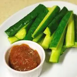 シャキシャキ！ 味噌きゅうり（手打ちそば 志喜千庵）