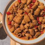 マーラー ピリ辛豚の腸 味付け豚ホルモン 麻辣肥腸 pork intestine（ルーローハン 専門店 lur rou fan Pork Rice 豚肉庵 butaniku an）