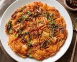 旨辛キムチチヂミハーフ（【サムギョプサル＆韓国弁当専門店】チョデ新井薬師前店）