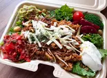 【ダブル！！】プルドポーク＆チキンのタコスサラダプレート（お肉も味も選んでヘルシー タコスサラダトーキョー TACOS SALAD TOKYO）
