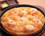 エビチーズチヂミ Shrimp and Cheese Korean Pancake（ホンデポチャ名古屋大須店）
