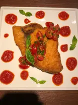 メカジキのミラノ風カツレツ Sword fish Milano style(cutlet)（俺のイタリアン 新橋赤レンガ通）