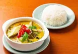 グリーンカレーセット【GREEN CURRY SET】（INDIAN RESTURANT OM GANESHA）