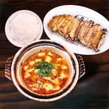 麻婆豆腐餃子ライスセット(珉珉 南千日前本店)