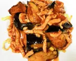 ナスと豚肉四川風あんかけ焼きそば（中国家庭料理 佳成）
