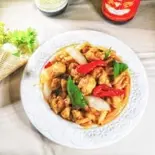 鶏肉辛子炒め(中華料理錦楽軒)