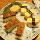 鰻と玉子のにぎり盛（楽多寿司）
