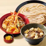 【満腹久セット】きのこつけ汁うどん・上月見天丼（久兵衛屋 みずほ台店）
