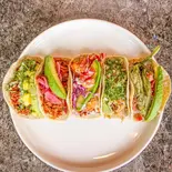 メキシカンタコス5種盛り合わせ(本格タコス専門店 CIELITO LINDO BAR AND GRILL)